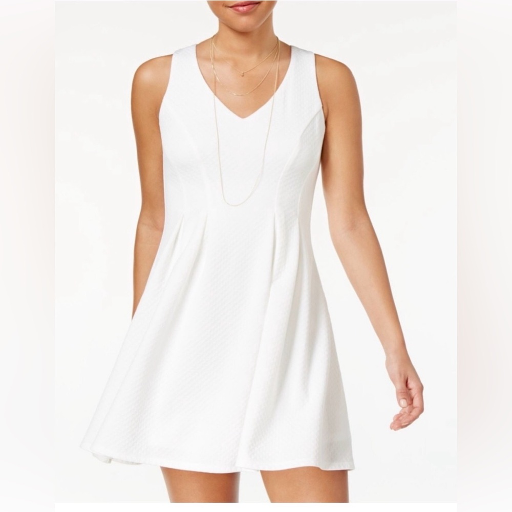 Teeze Me White Sleeveless Mini Dress